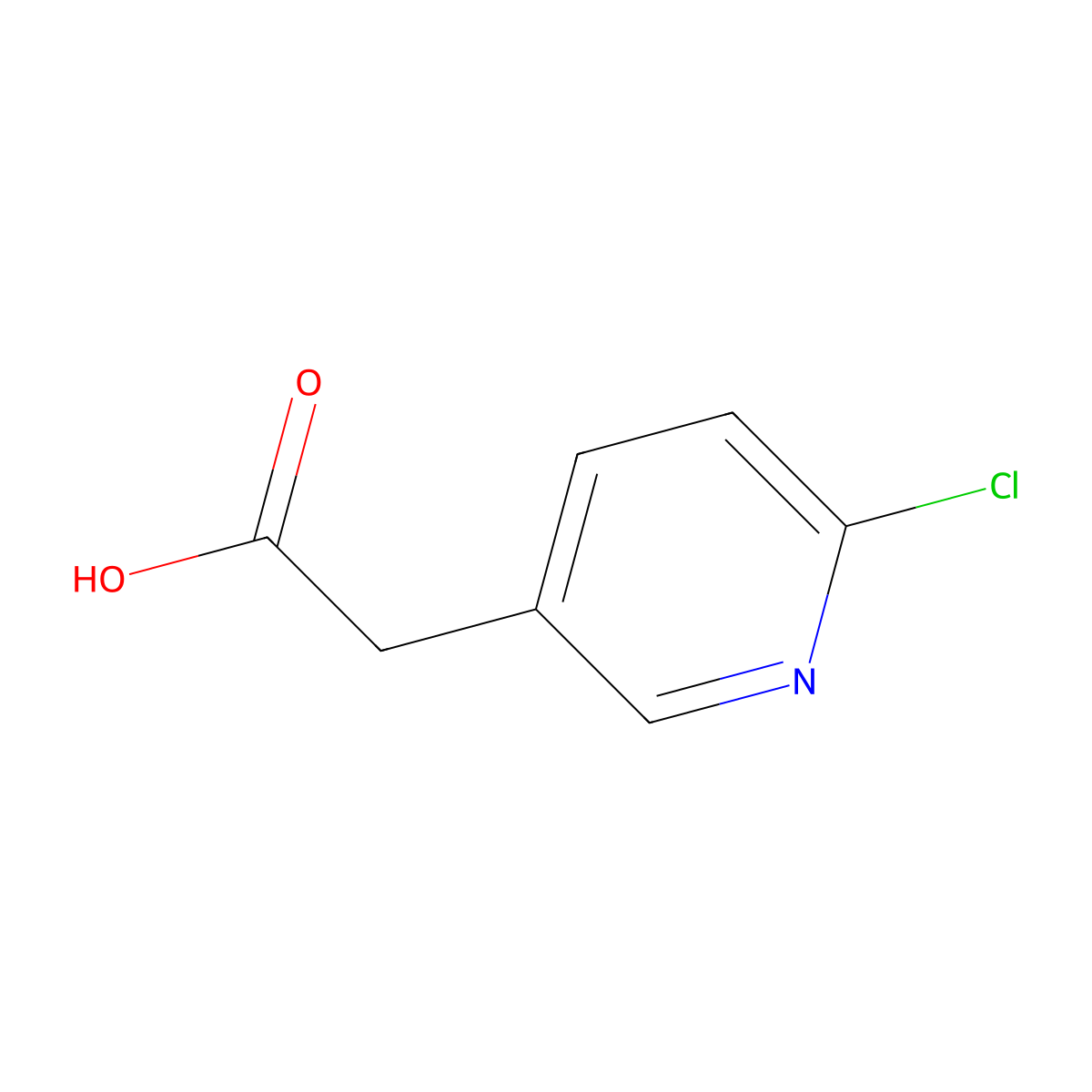 2-(6-Chloropyridin-3-yl)acetic acid molecular structure, CAS 39891-13-9