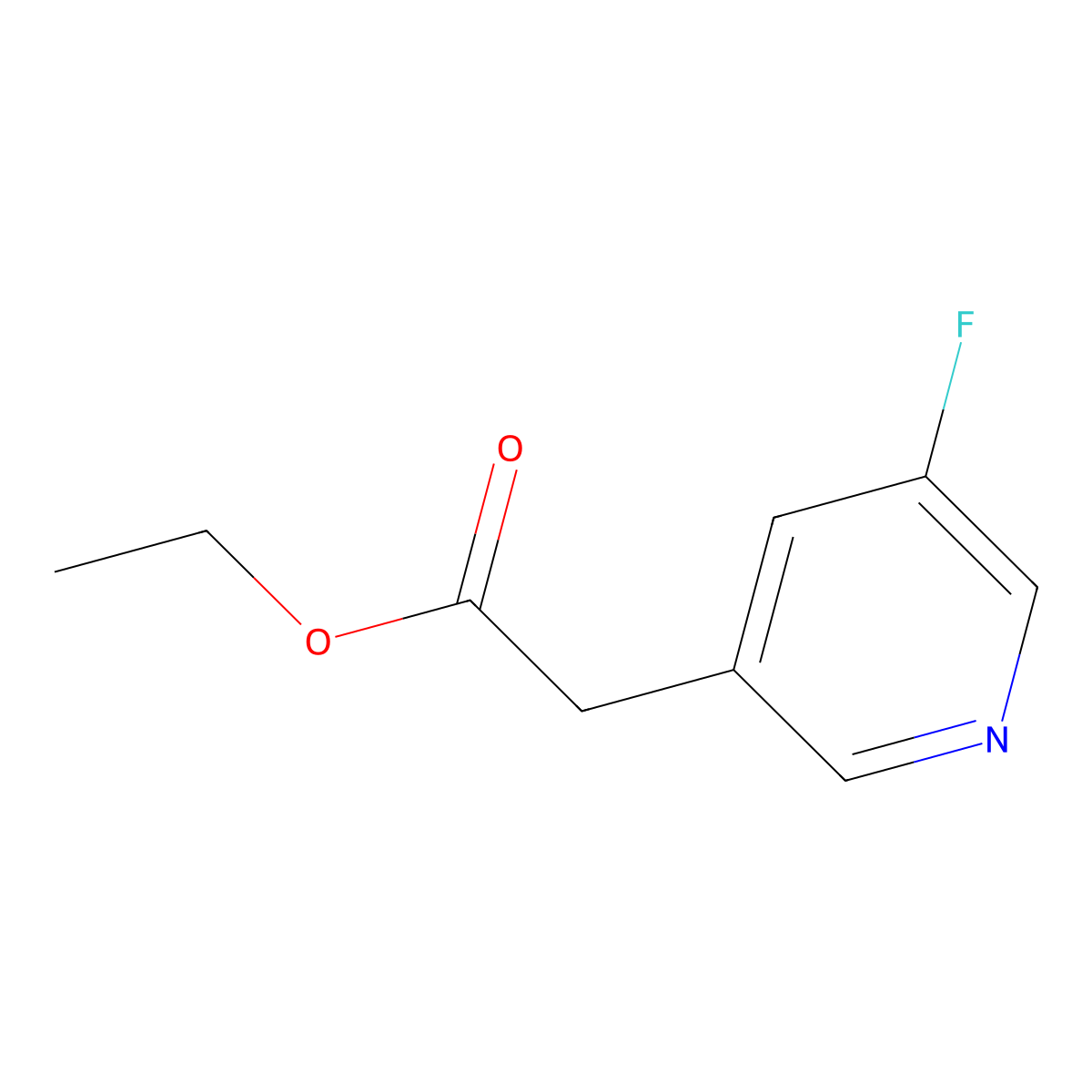 Ethyl 2-(5-fluoropyridin-3-yl)acetate molecular structure, CAS 39891-14-0