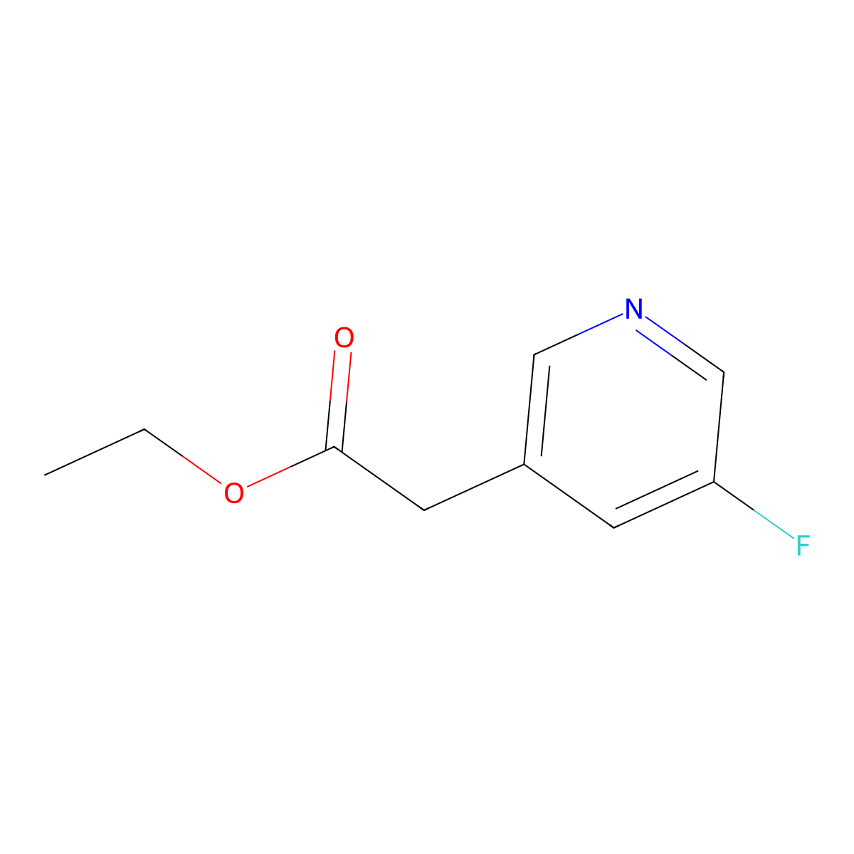 Ethyl 2-(5-fluoropyridin-3-yl)acetate molecular structure, CAS 39891-14-0