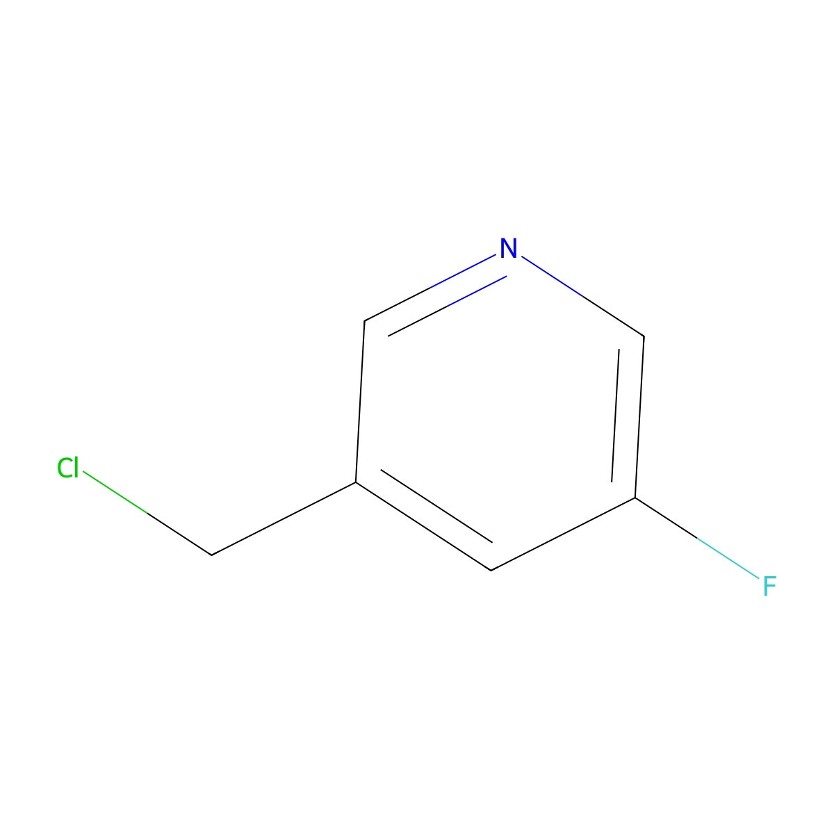 3-(Chloromethyl)-5-fluoropyridine molecular structure, CAS 39891-37-7