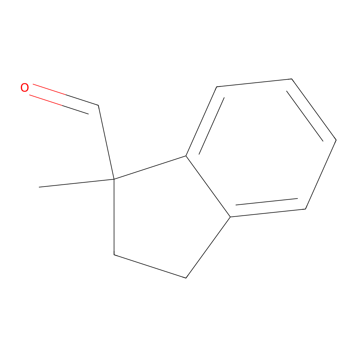 1-methyl-2,3-dihydro-1H-indene-1-carbaldehyde molecular structure, CAS 39891-50-4