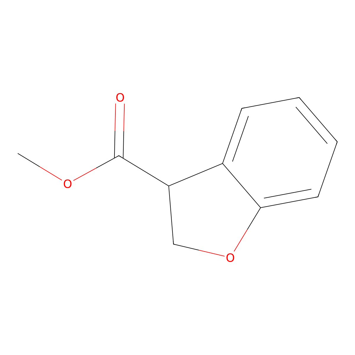Methyl 2,3-dihydro-1-benzofuran-3-carboxylate molecular structure, CAS 39891-56-0