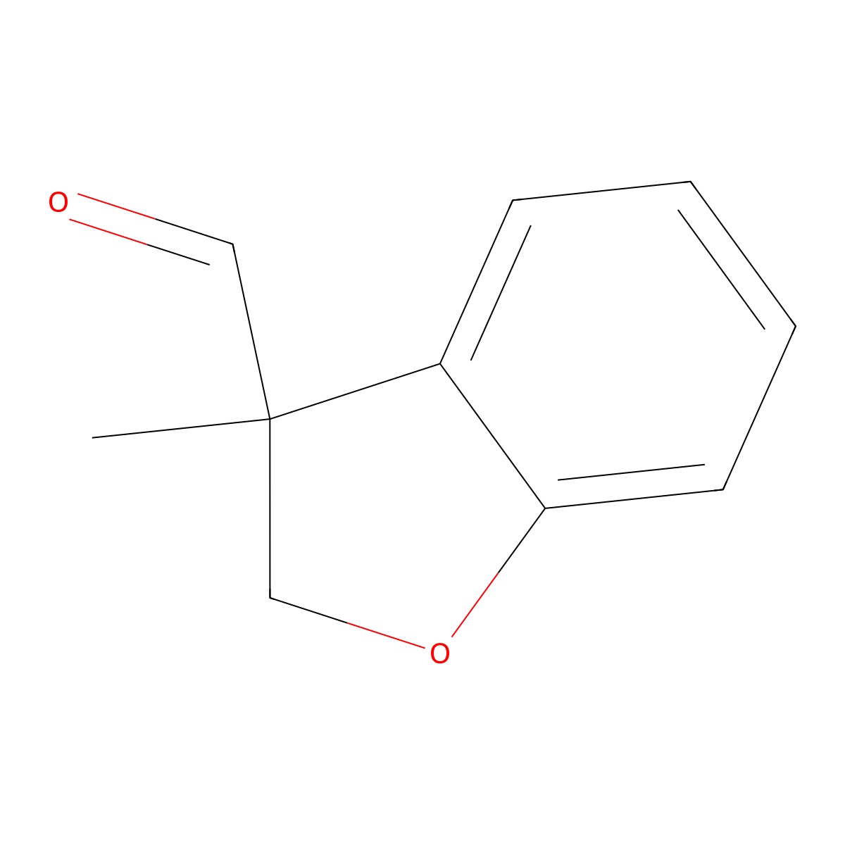 3-Methyl-2,3-dihydrobenzofuran-3-carbaldehyde molecular structure, CAS 39891-60-6