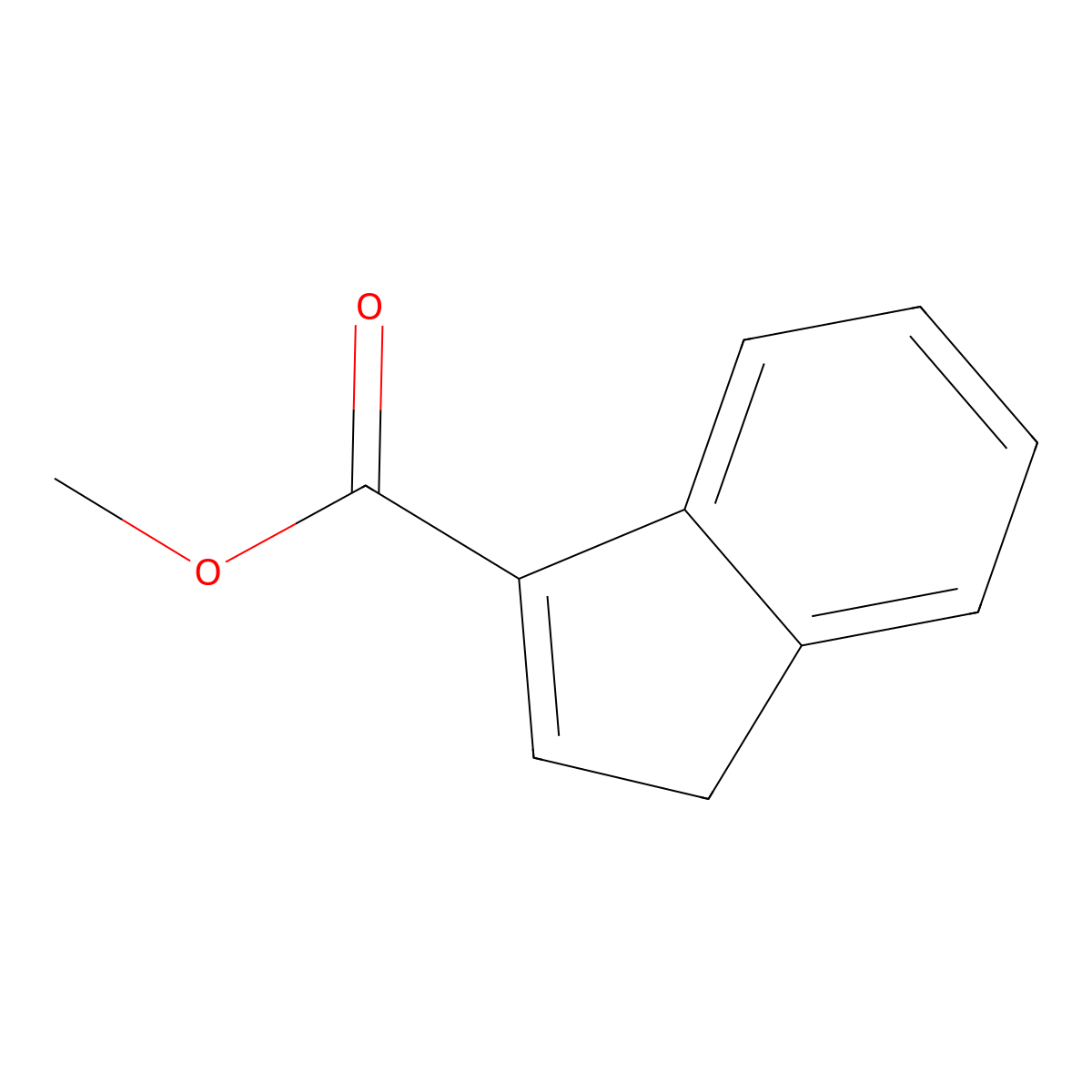 methyl 1H-indene-3-carboxylate molecular structure, CAS 39891-79-7