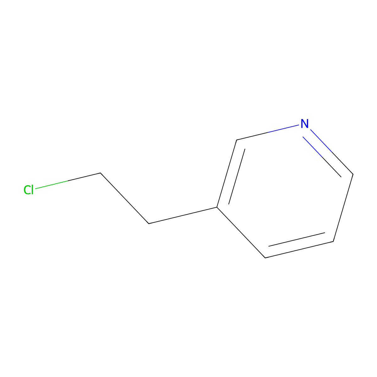3-(2-Chloroethyl)pyridine molecular structure, CAS 39892-24-5