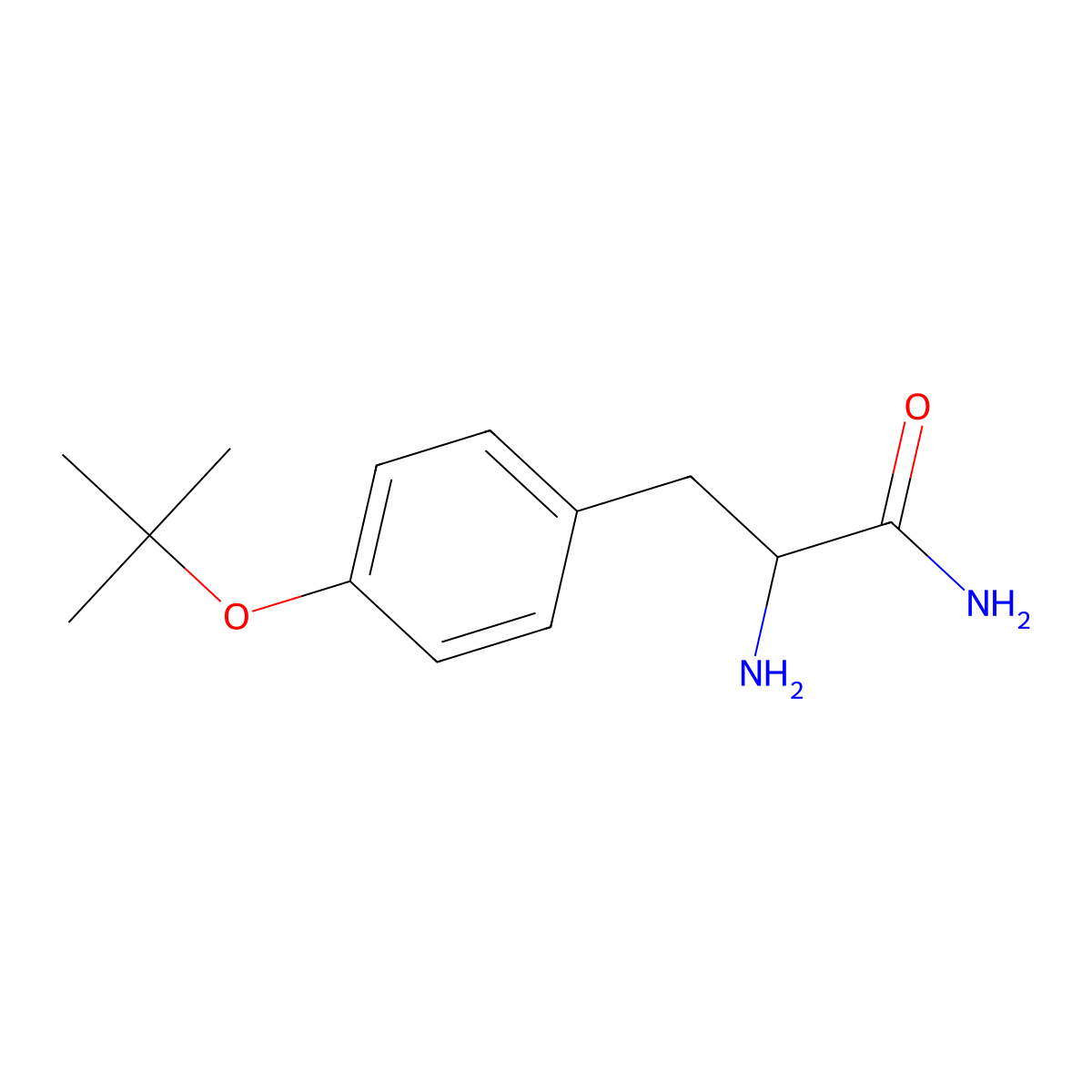 (S)-2-Amino-3-[4-(tert-butoxy)phenyl]propanamide molecular structure, CAS 39894-77-4