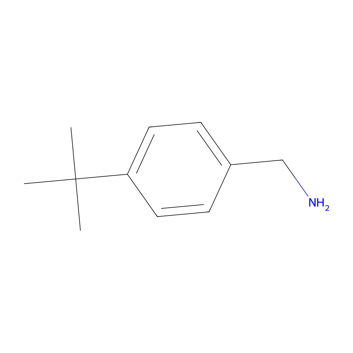 4-tert-Butylbenzylamine molecular structure, CAS 39895-55-1