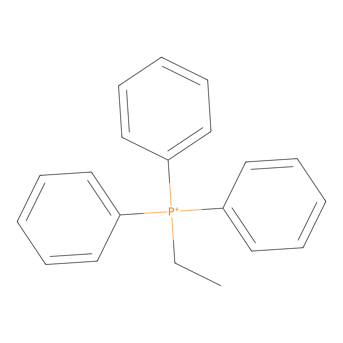 Ethyl(triphenyl)phosphonium molecular structure, CAS 39895-79-9