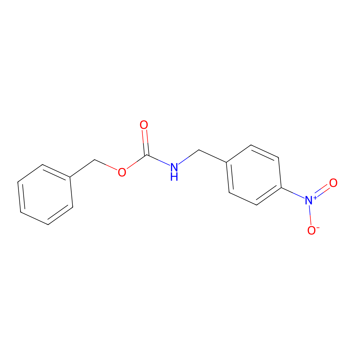 benzyl N-[(4-nitrophenyl)methyl]carbamate molecular structure, CAS 39896-94-1