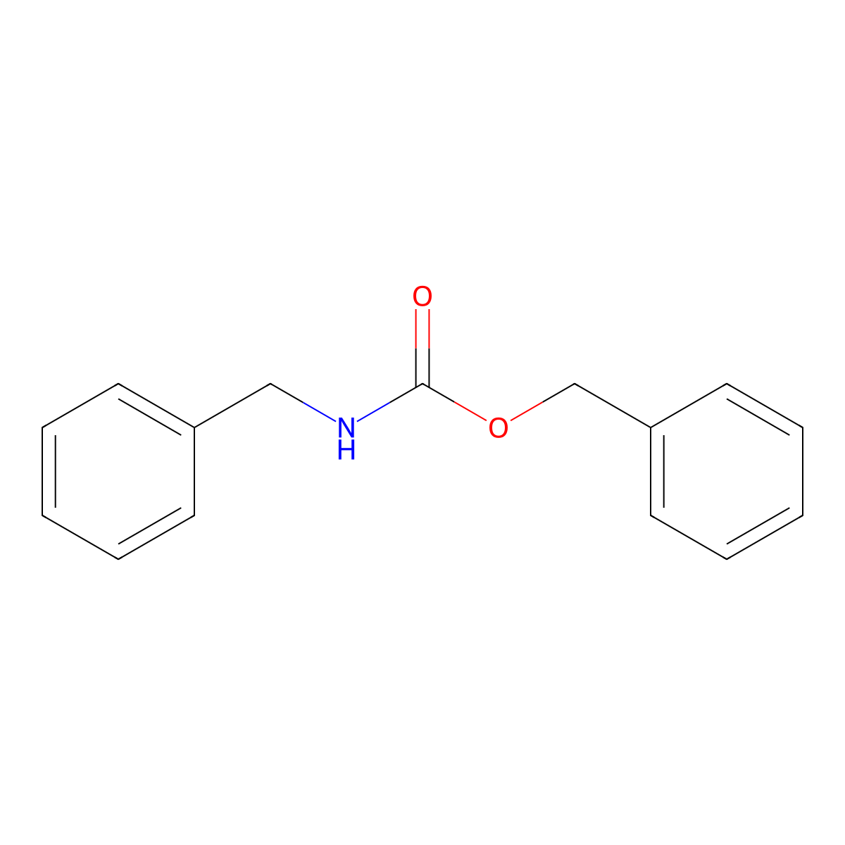 Benzyl benzylcarbamate molecular structure, CAS 39896-97-4