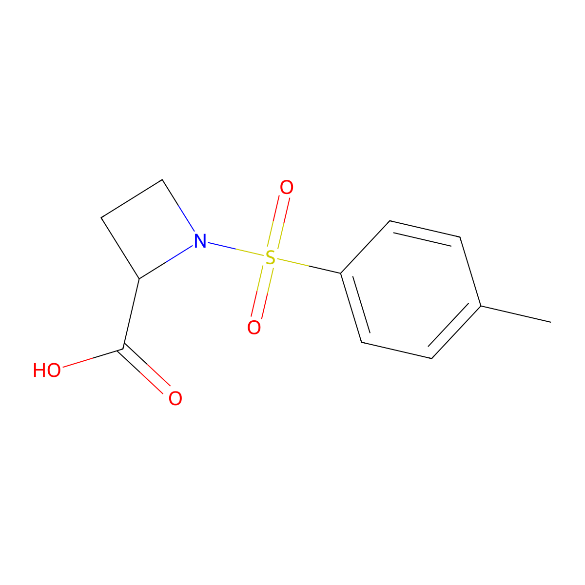 (S)-1-Tosylazetidine-2-carboxylic acid molecular structure, CAS 39897-13-7