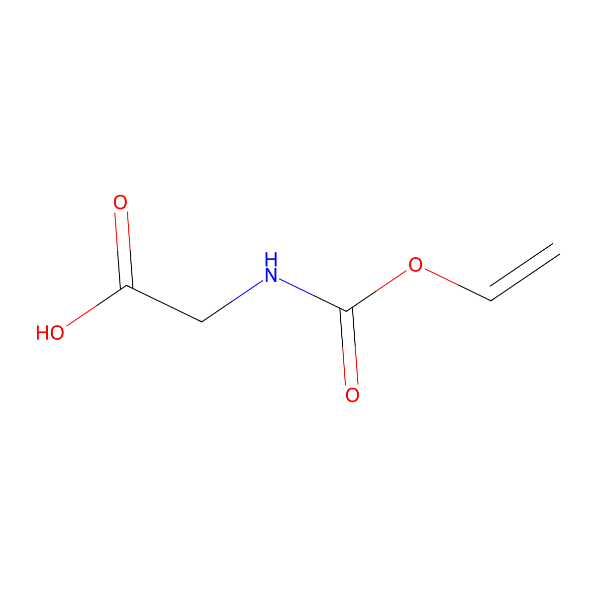 n-[(Ethenyloxy)carbonyl]glycine molecular structure, CAS 39897-14-8