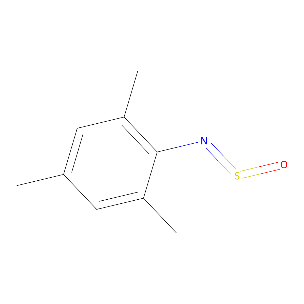 1,3,5-Trimethyl-2-(sulfinylamino)benzene molecular structure, CAS 39898-48-1