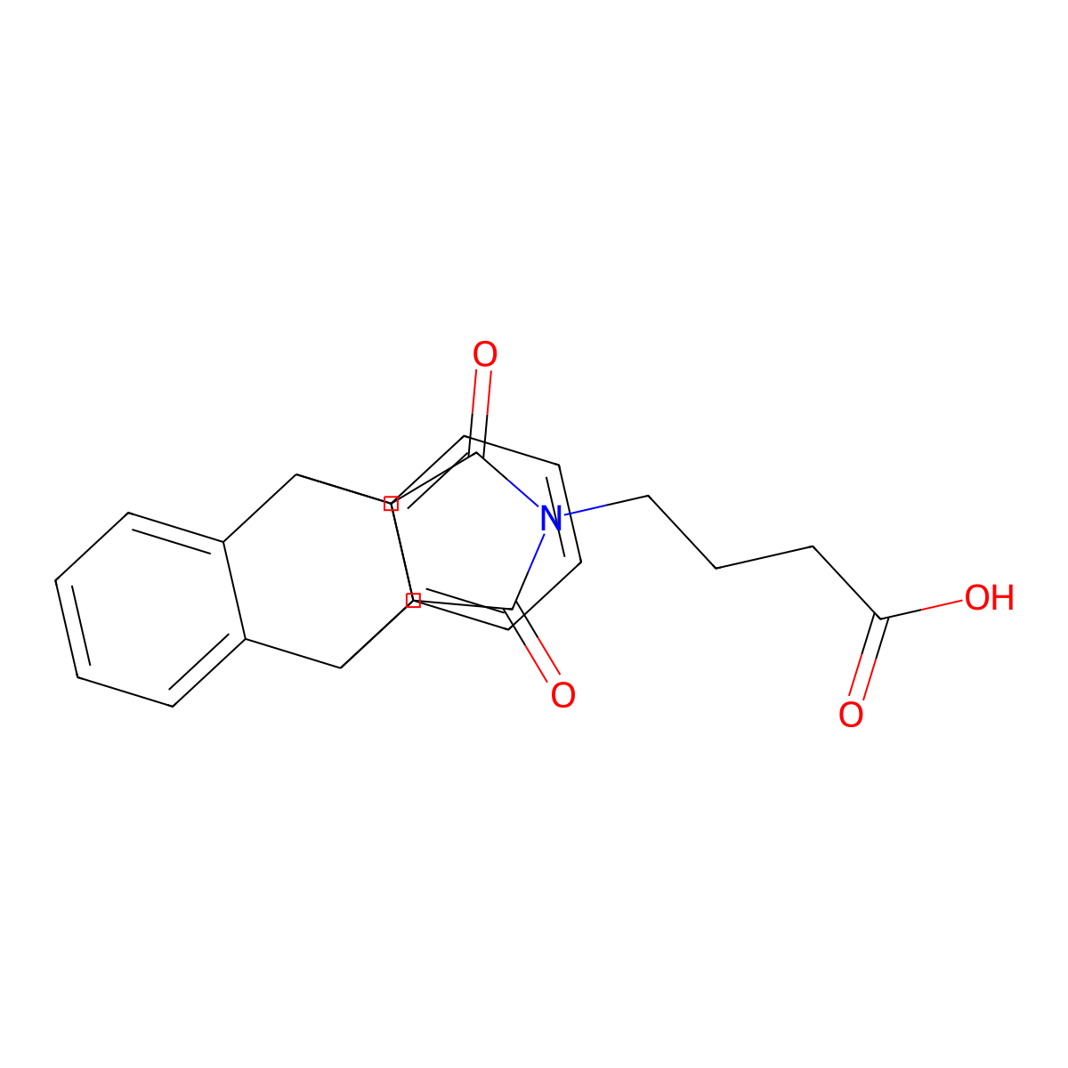 4-(12,14-dioxo-11,12,14,15-tetrahydro-9H-9,10-[3,4]epipyrroloanthracen-13(10H)-yl)butanoic acid molecular structure, CAS 398995-63-6