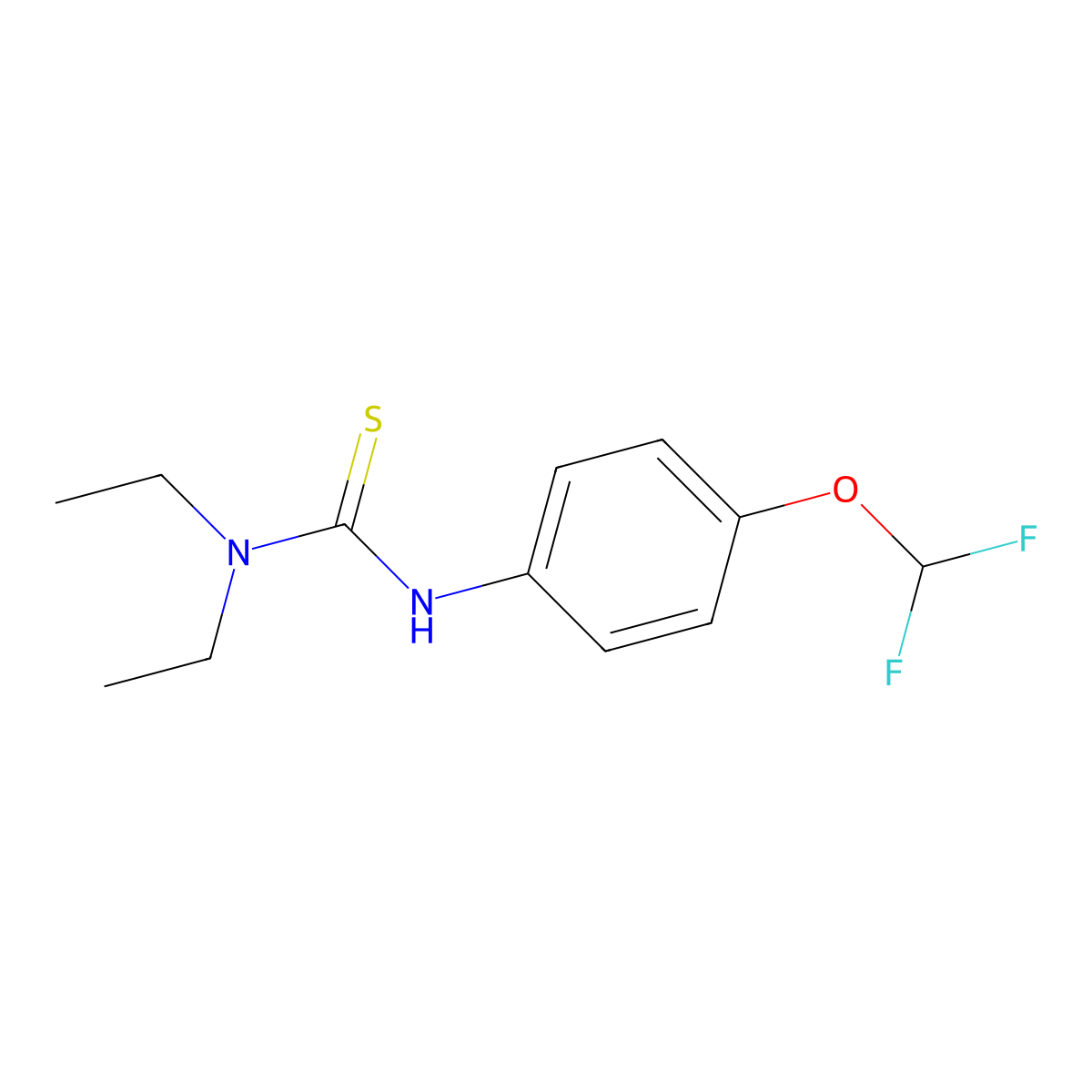 3-(4-(Difluoromethoxy)phenyl)-1,1-diethylthiourea molecular structure, CAS 398995-97-6