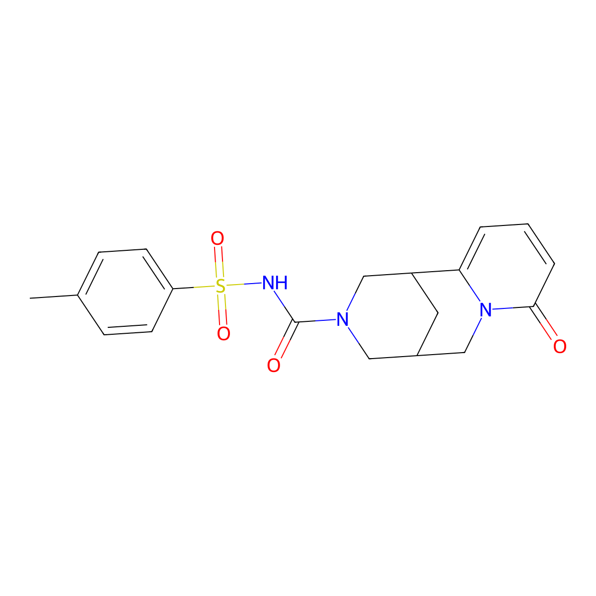 8-oxo-N-tosyl-4,5,6,8-tetrahydro-1H-1,5-methanopyrido[1,2-a][1,5]diazocine-3(2H)-carboxamide molecular structure, CAS 398996-00-4