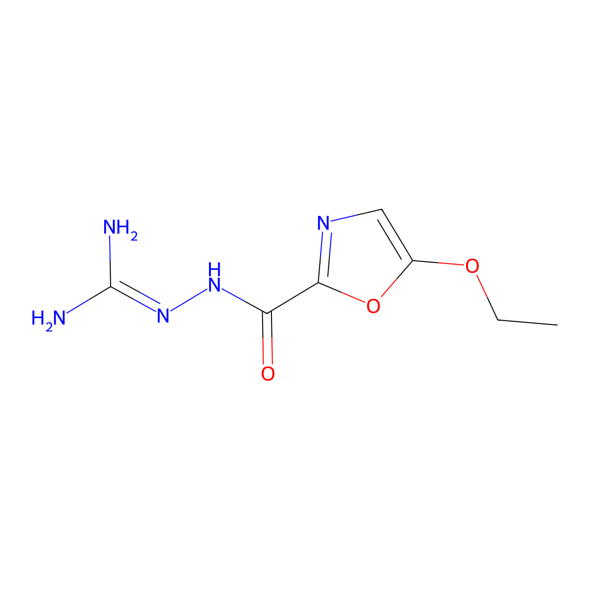 2-(5-Ethoxyoxazole-2-carbonyl)hydrazinecarboximidamide molecular structure, CAS 398996-54-8
