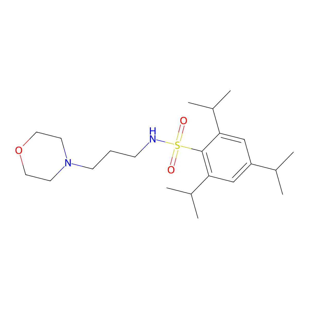 (3-Morpholin-4-ylpropyl){[2,4,6-tris(methylethyl)phenyl]sulfonyl}amine molecular structure, CAS 398997-11-0