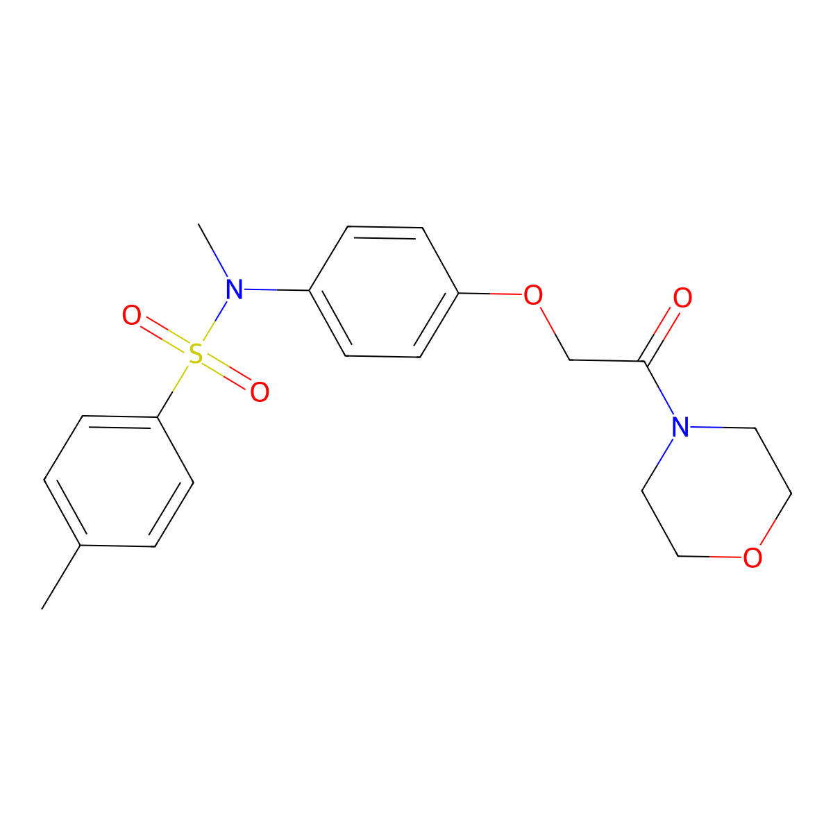 N,4-dimethyl-N-{4-[2-(morpholin-4-yl)-2-oxoethoxy]phenyl}benzene-1-sulfonamide molecular structure, CAS 398998-34-0