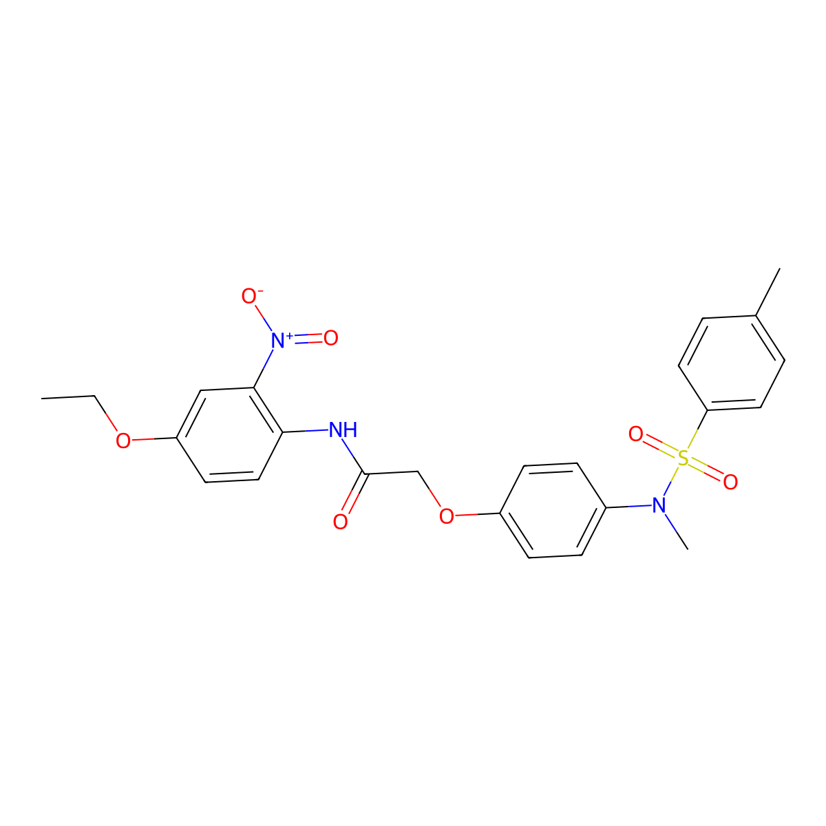 N-(4-ethoxy-2-nitrophenyl)-2-[4-[methyl-(4-methylphenyl)sulfonylamino]phenoxy]acetamide molecular structure, CAS 398998-61-3