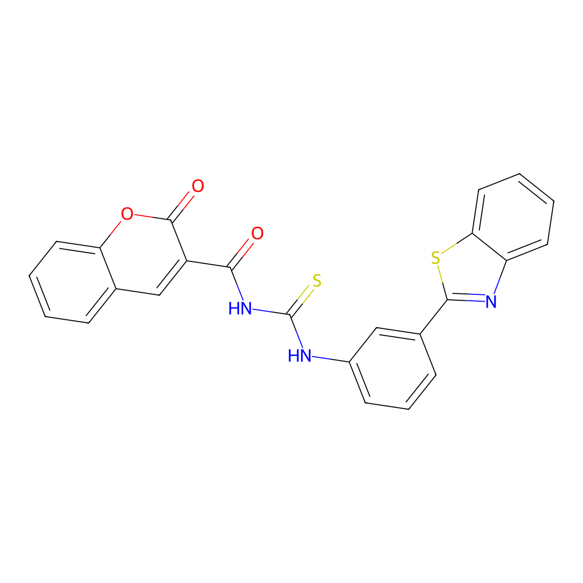N-((3-(benzo[d]thiazol-2-yl)phenyl)carbamothioyl)-2-oxo-2H-chromene-3-carboxamide molecular structure, CAS 398999-34-3