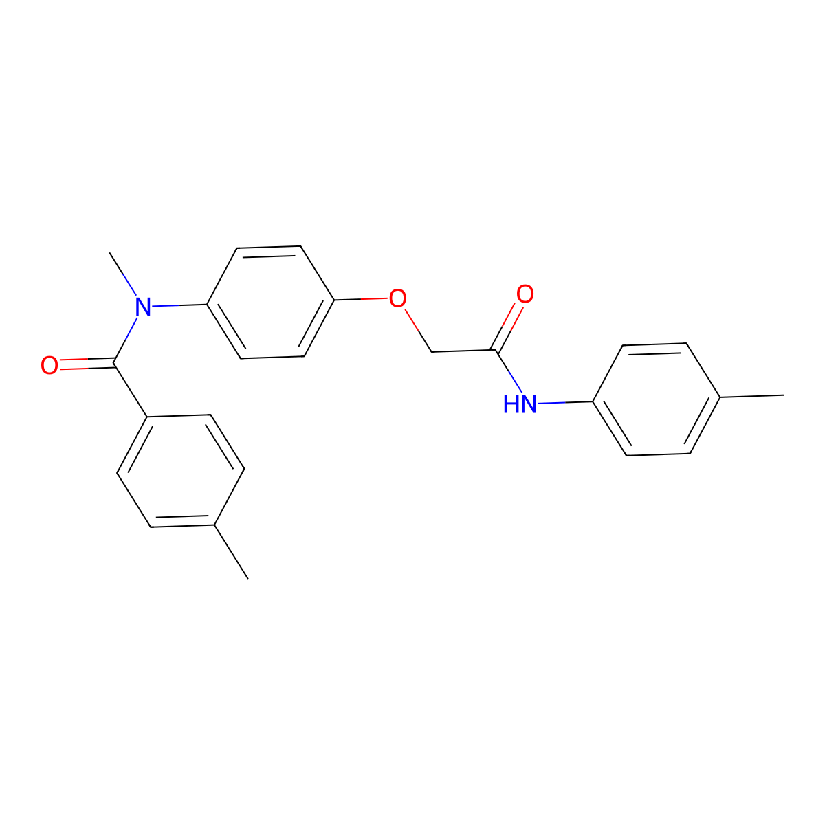 N,4-dimethyl-N-(4-(2-oxo-2-(p-tolylamino)ethoxy)phenyl)benzamide molecular structure, CAS 398999-82-1