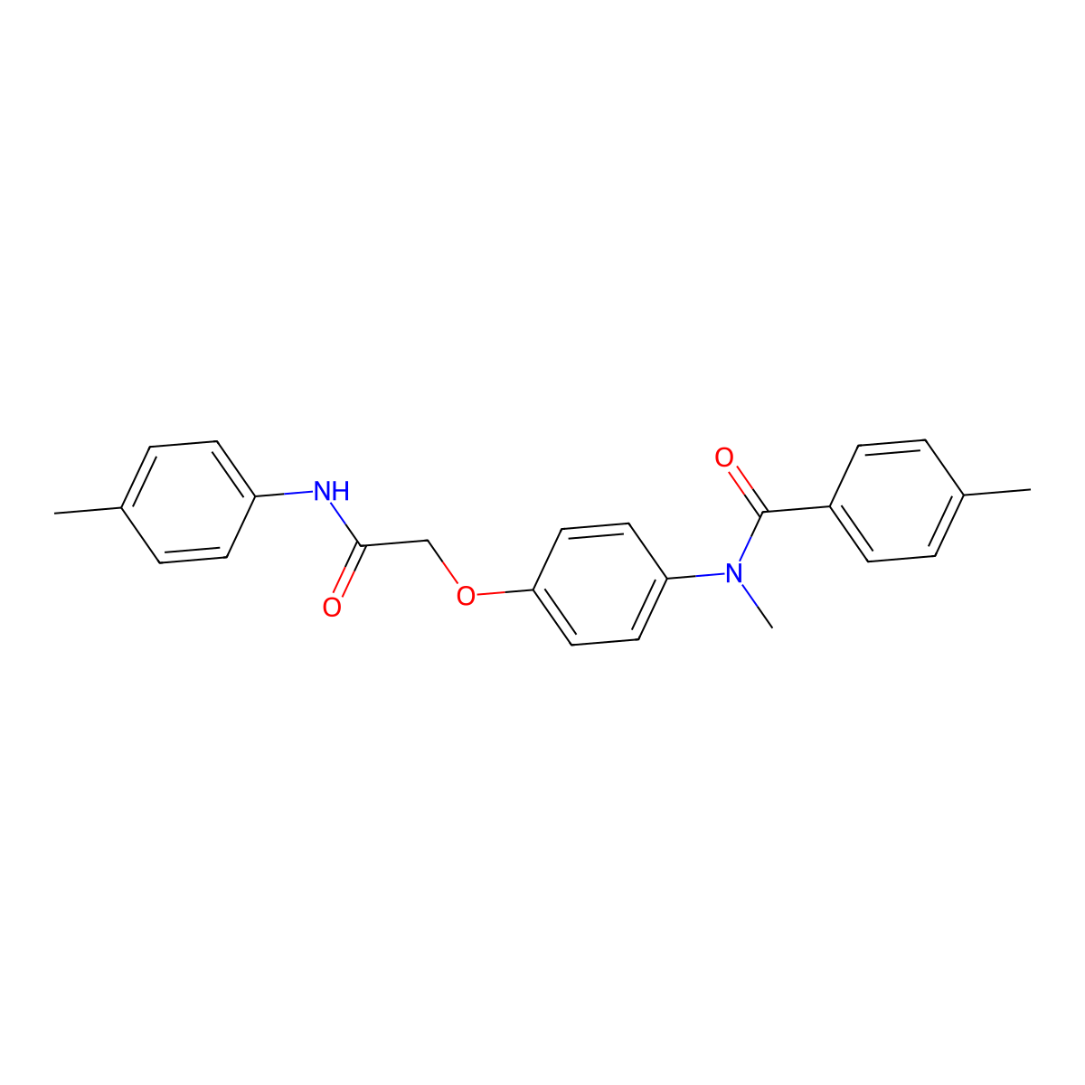 N,4-dimethyl-N-(4-(2-oxo-2-(p-tolylamino)ethoxy)phenyl)benzamide molecular structure, CAS 398999-82-1