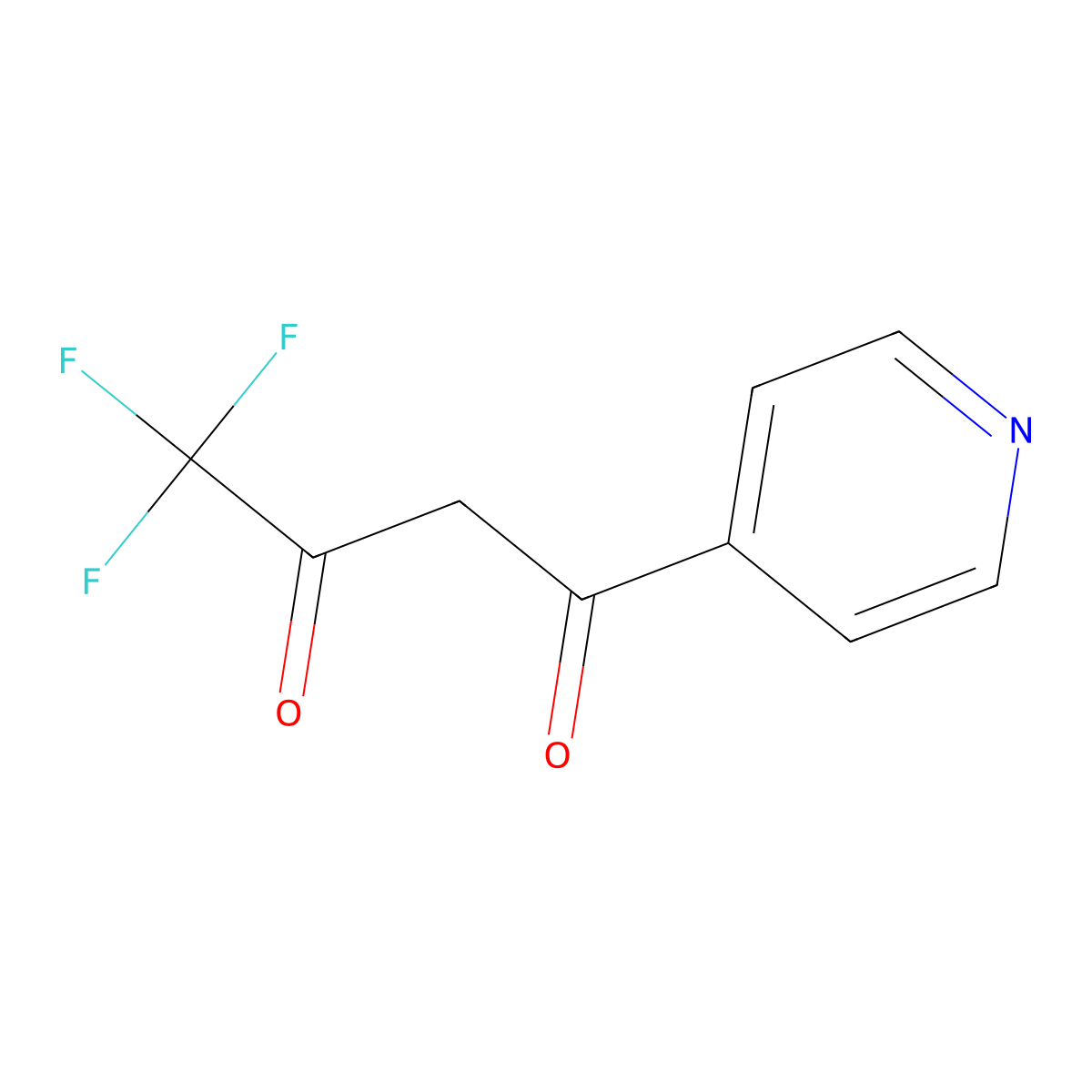 4,4,4-Trifluoro-1-(pyridin-4-yl)butane-1,3-dione molecular structure, CAS 399-06-4