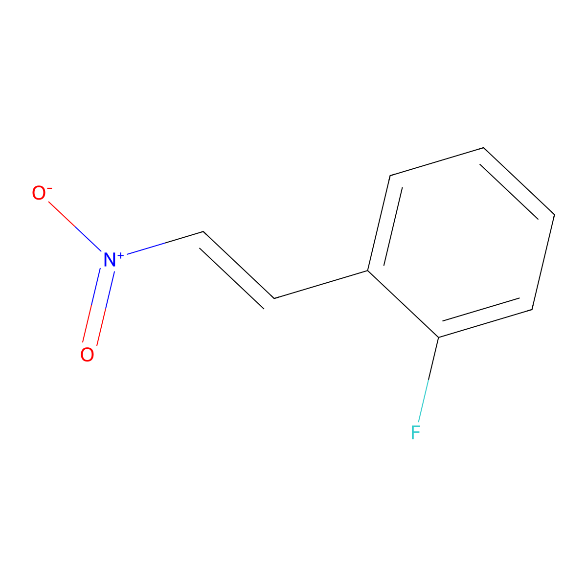 o-Fluoro-beta-nitrostyrene molecular structure, CAS 399-25-7