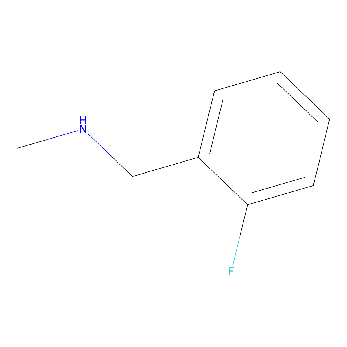 2-Fluoro-N-methylbenzylamine molecular structure, CAS 399-30-4