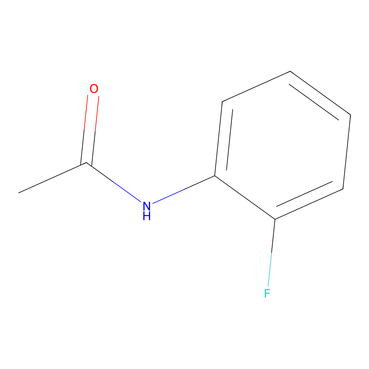 N-(2-Fluorophenyl)acetamide molecular structure, CAS 399-31-5