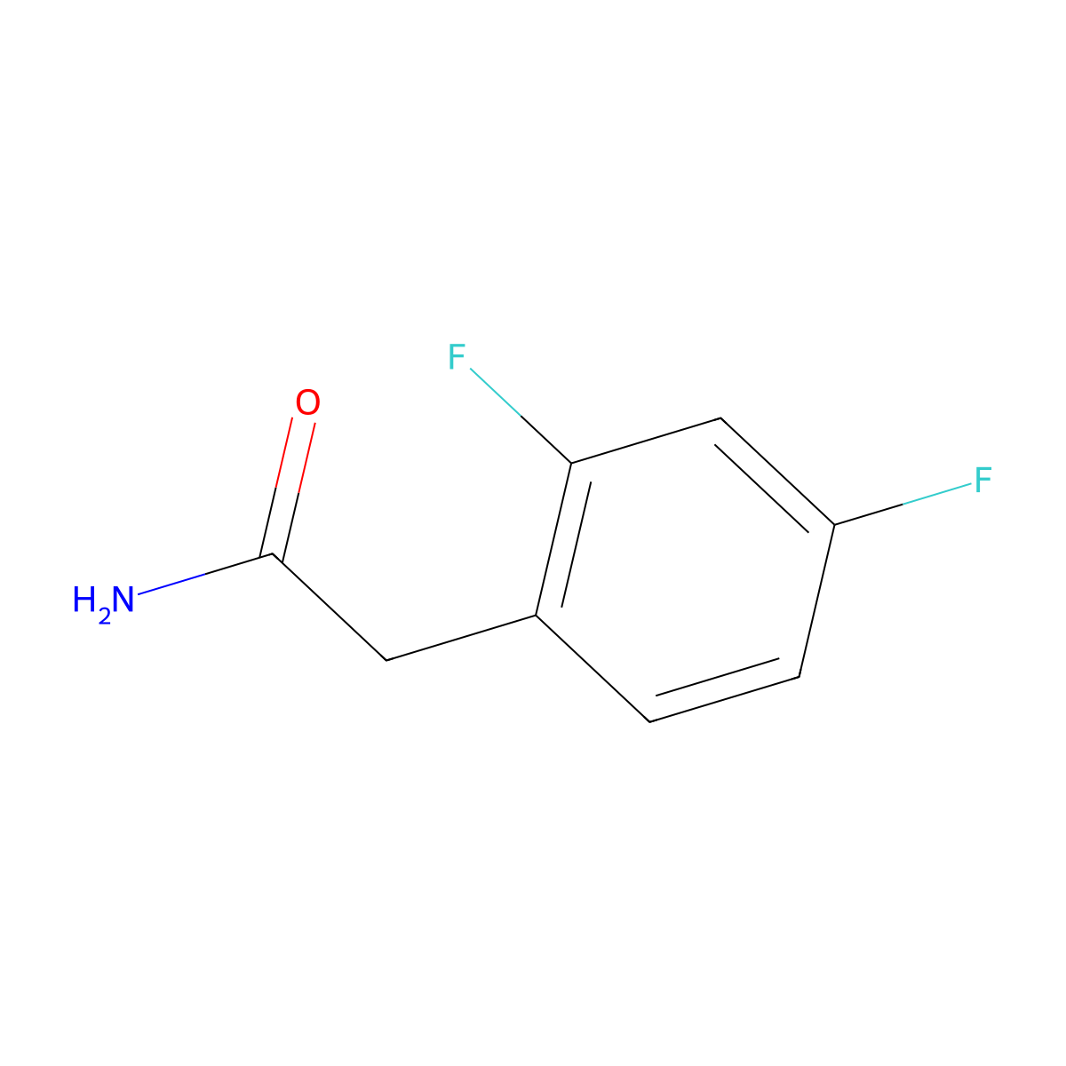 2-(2,4-Difluorophenyl)acetamide molecular structure, CAS 399-34-8