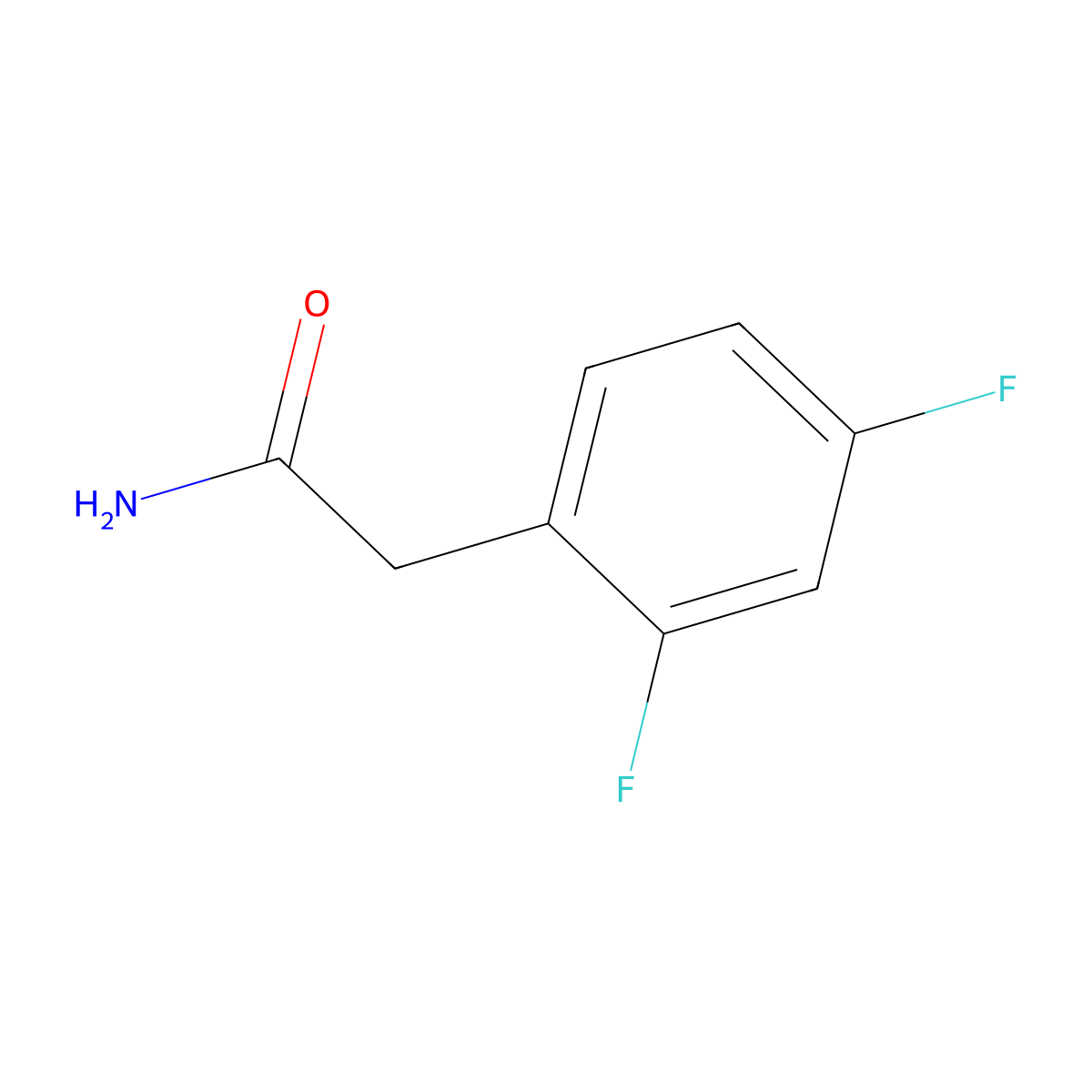 2-(2,4-Difluorophenyl)acetamide molecular structure, CAS 399-34-8