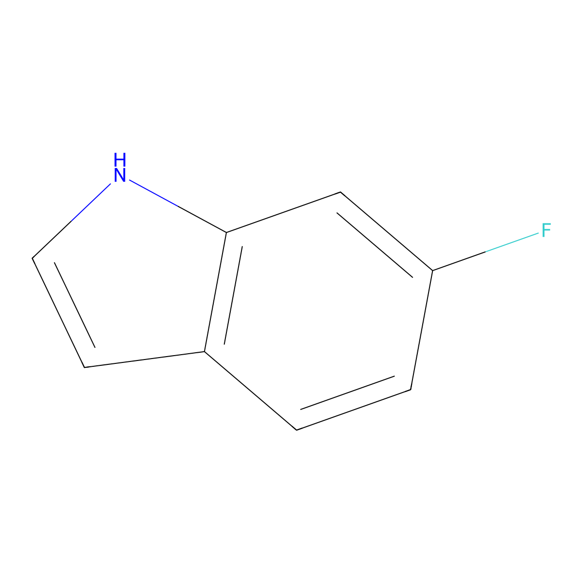 6-Fluoroindole molecular structure, CAS 399-51-9