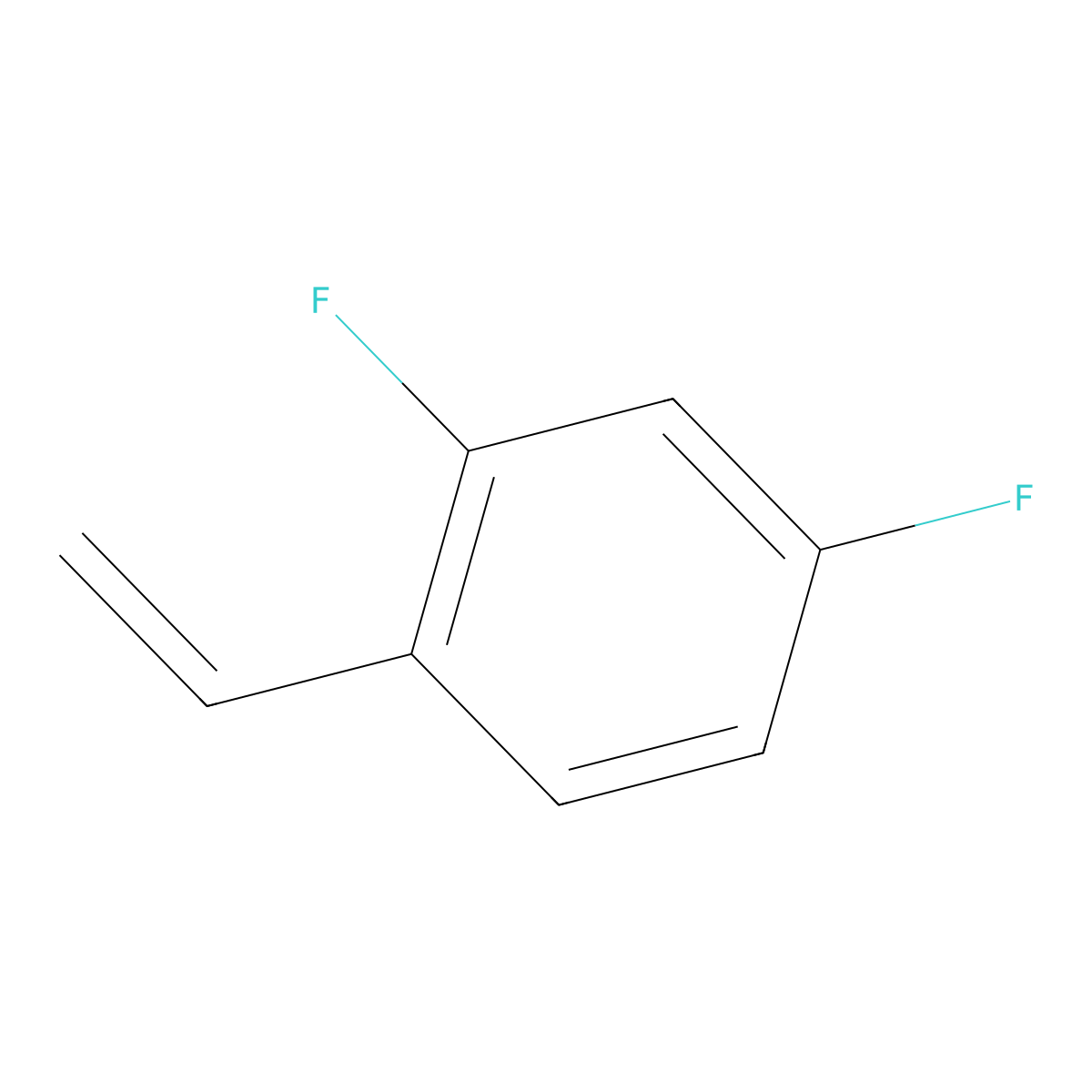 2,4-Difluorostyrene molecular structure, CAS 399-53-1
