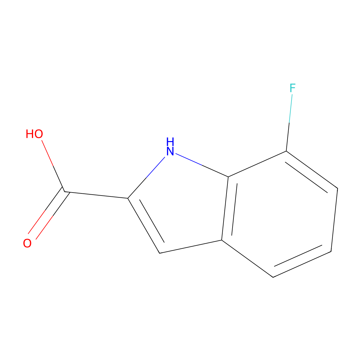 7-Fluoro-1H-indole-2-carboxylic acid molecular structure, CAS 399-67-7