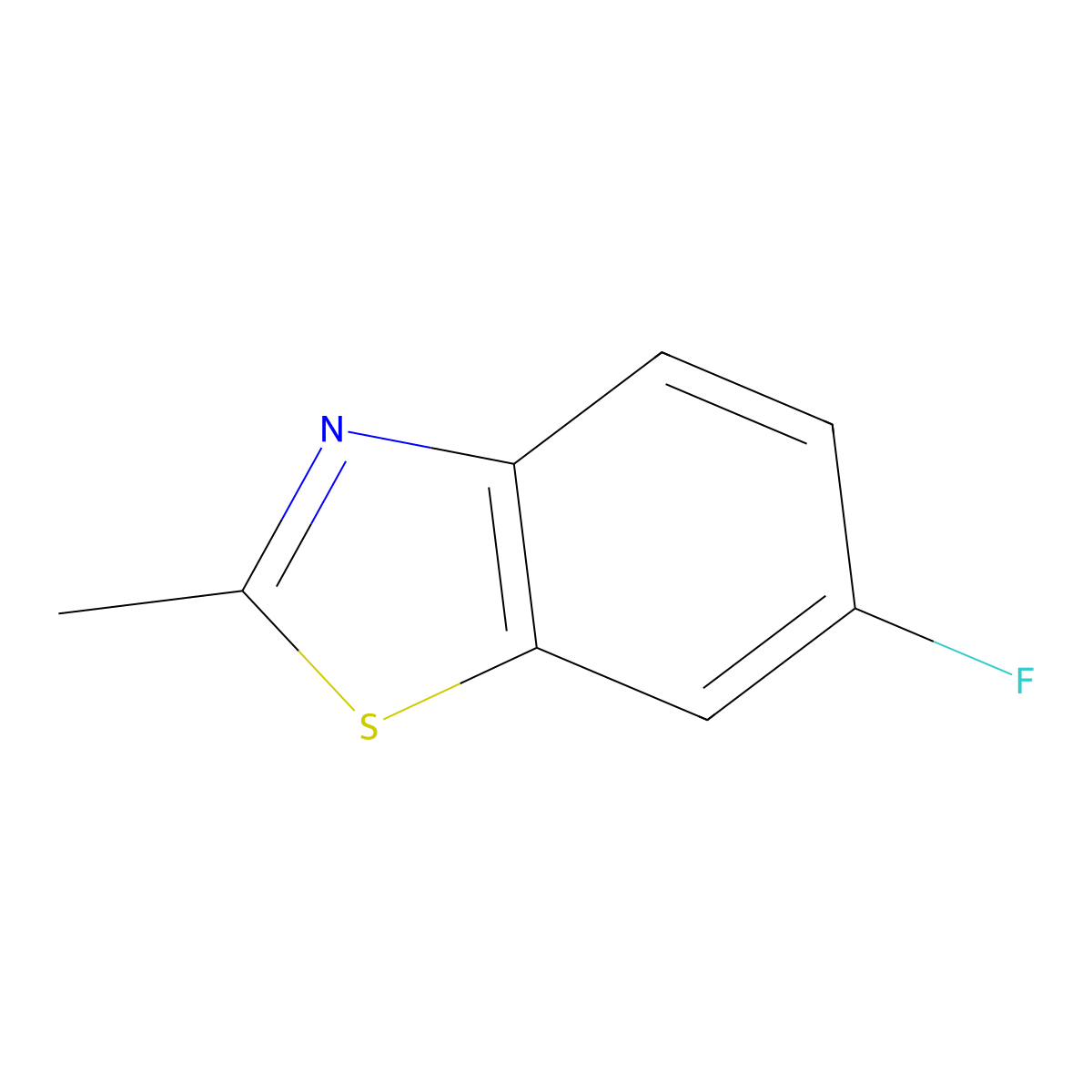 6-Fluoro-2-methylbenzo[d]thiazole molecular structure, CAS 399-73-5