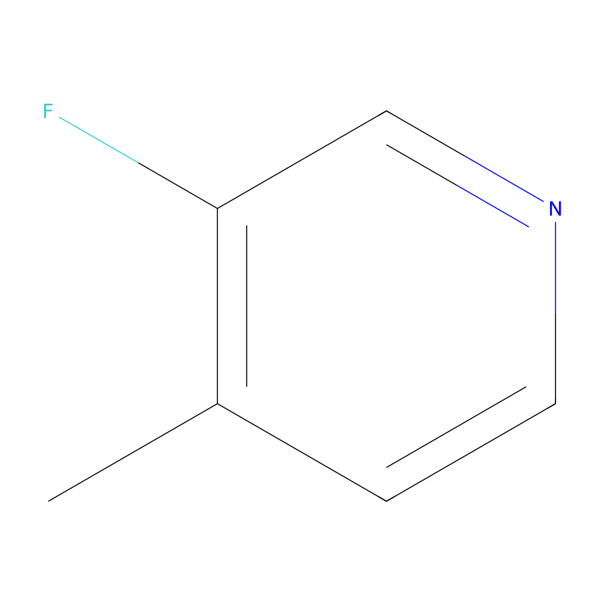 3-Fluoro-4-methylpyridine molecular structure, CAS 399-88-2