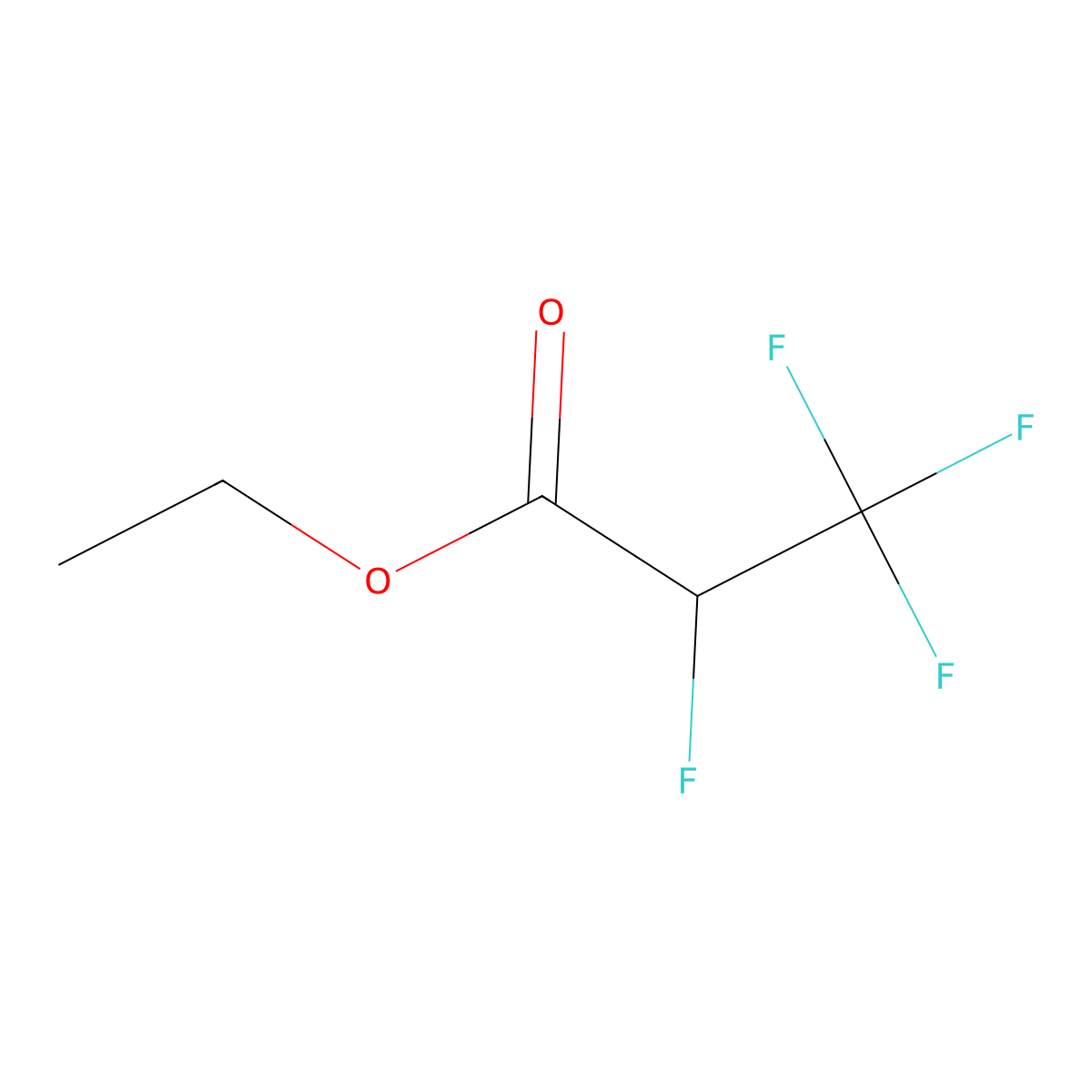 Ethyl 2,3,3,3-tetrafluoropropanoate molecular structure, CAS 399-92-8