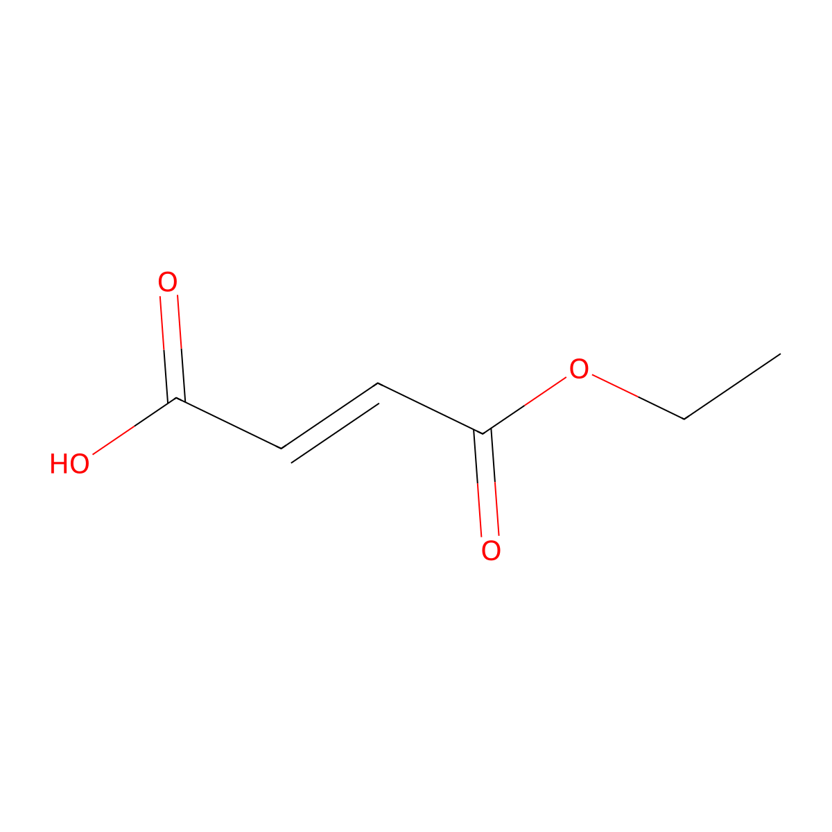 Monoethyl maleate molecular structure, CAS 3990-03-2