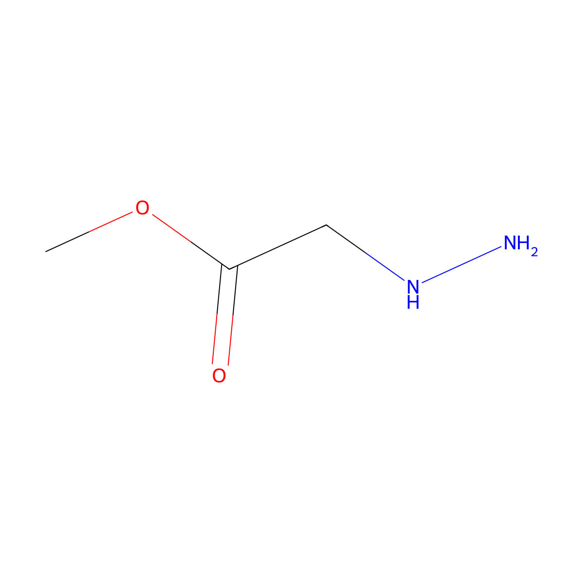 Methyl 2-hydrazinylacetate molecular structure, CAS 3990-22-5