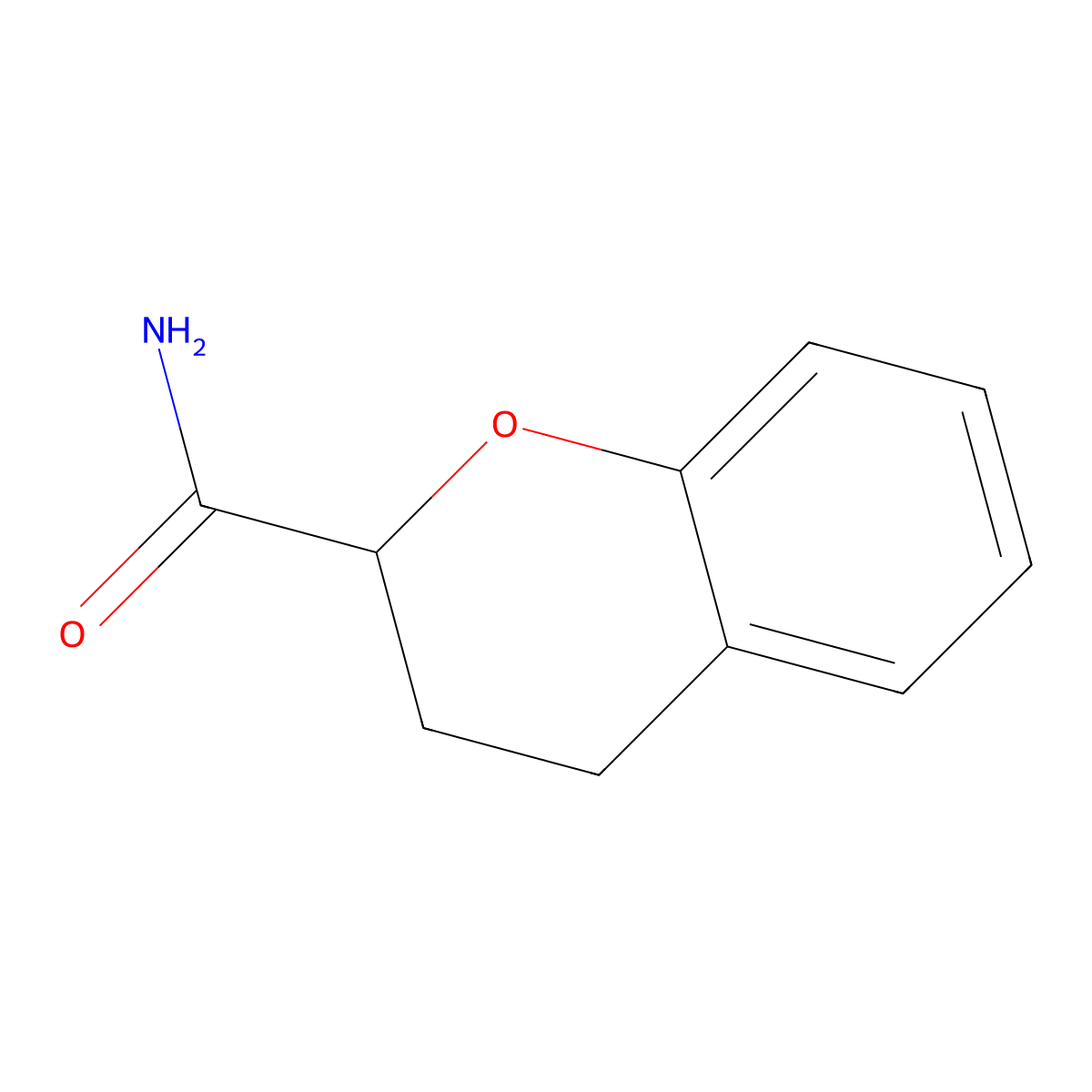 Chroman-2-carboxamide molecular structure, CAS 3990-58-7