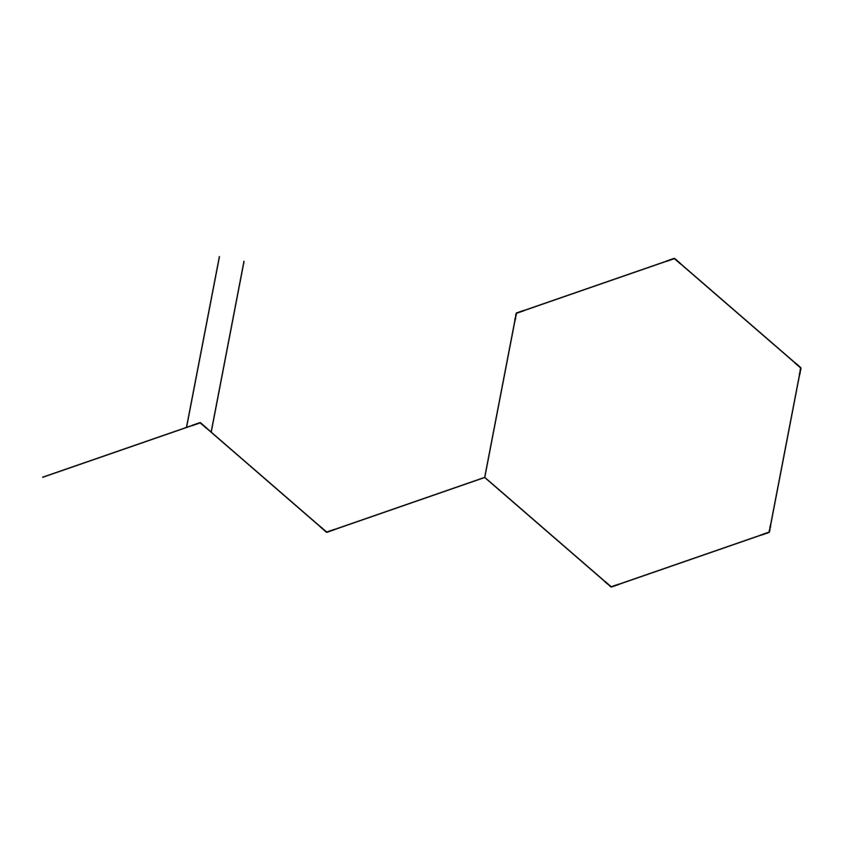 Methallylcyclohexane molecular structure, CAS 3990-93-0
