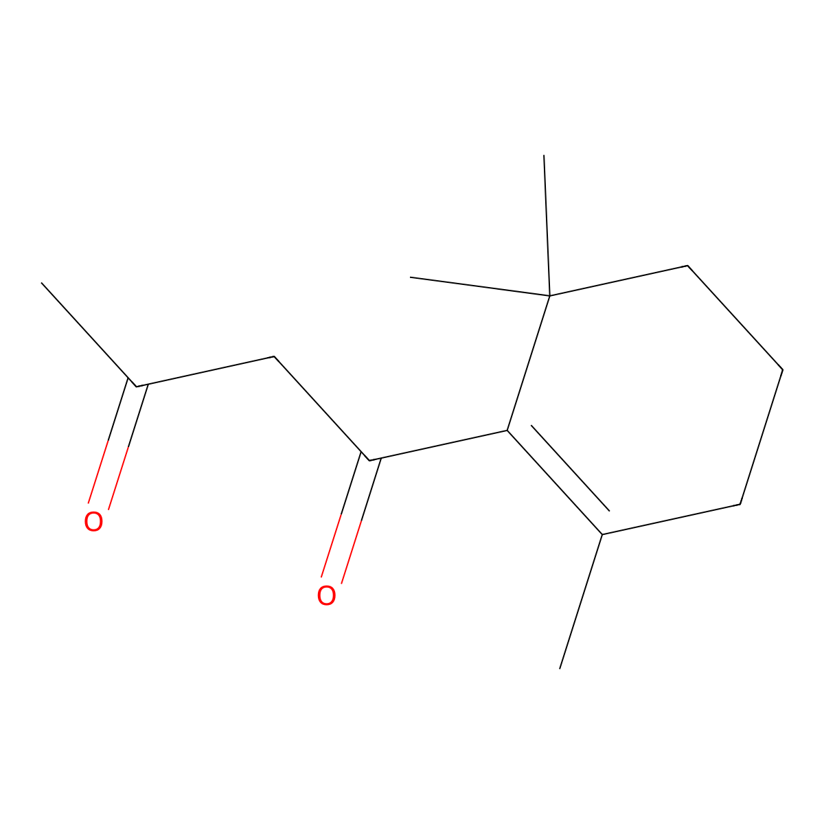 1-(2,6,6-Trimethyl-1-cyclohexen-1-yl)butane-1,3-dione molecular structure, CAS 39900-12-4