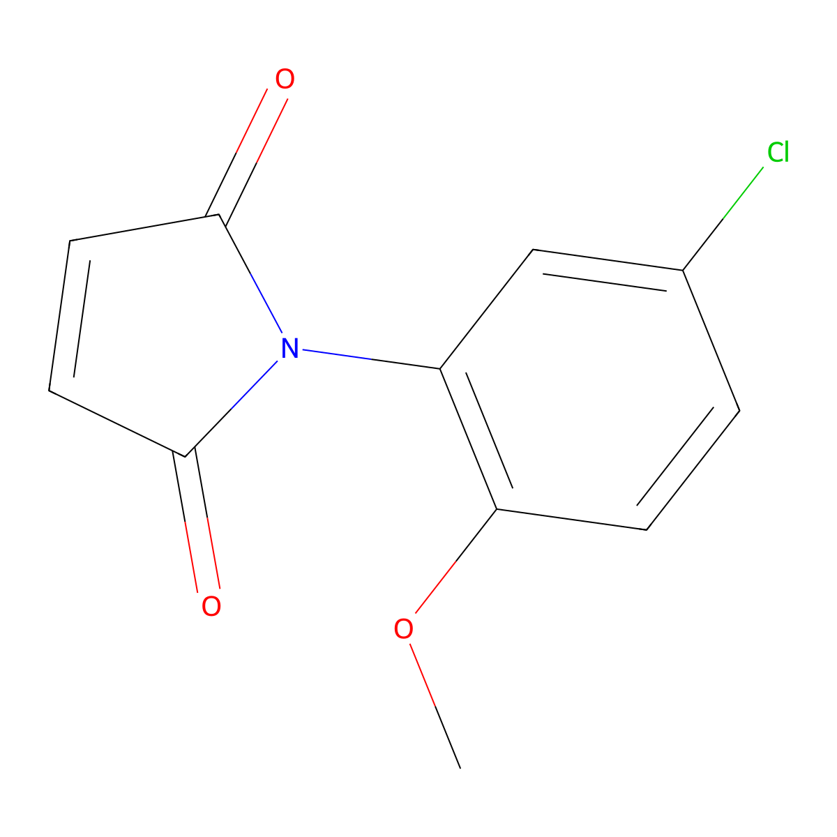 1-(5-Chloro-2-methoxyphenyl)-1H-pyrrole-2,5-dione molecular structure, CAS 39900-81-7