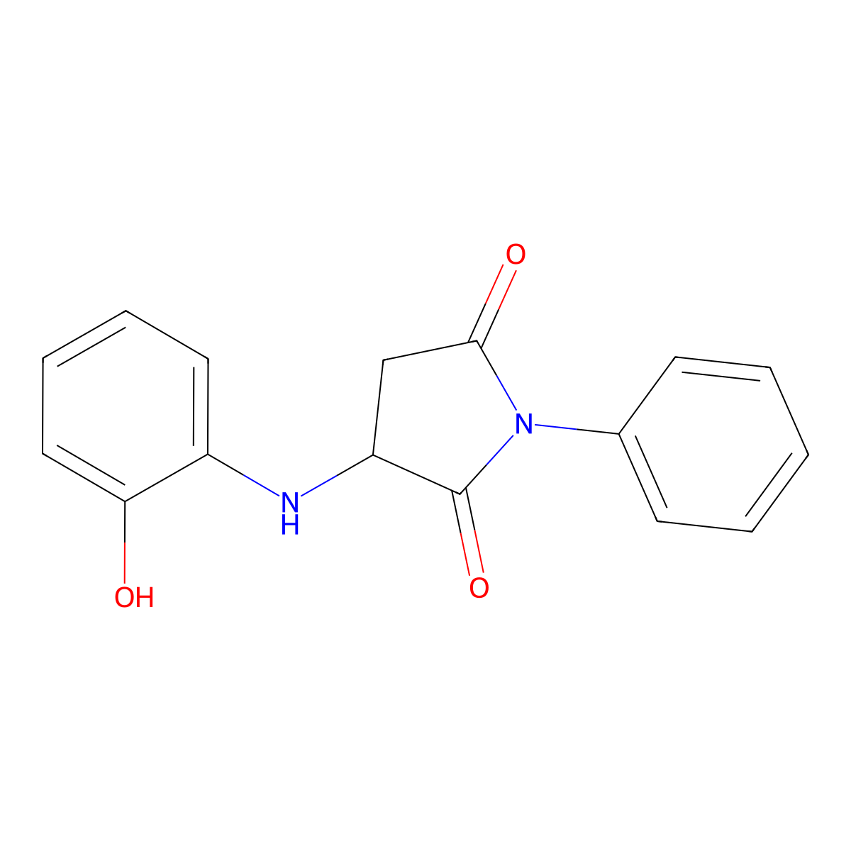 3-(2-Hydroxyanilino)-1-phenylpyrrolidine-2,5-dione molecular structure, CAS 39900-82-8
