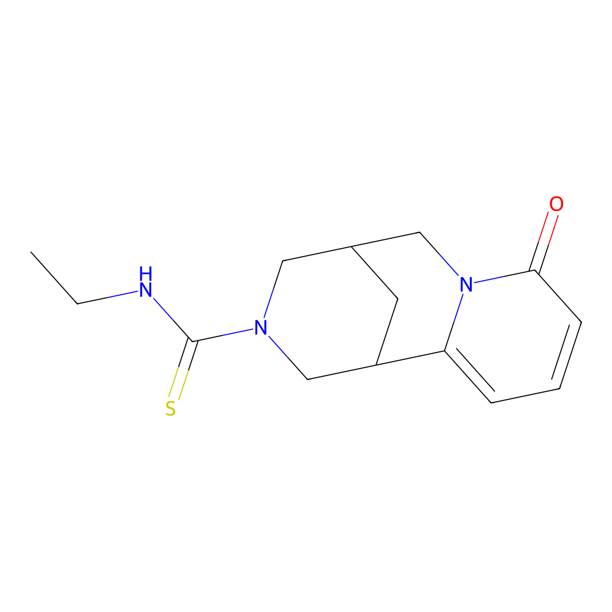 N-ethyl-8-oxo-1,5,6,8-tetrahydro-2H-1,5-methanopyrido[1,2-a][1,5]diazocine-3(4H)-carbothioamide molecular structure, CAS 399001-64-0
