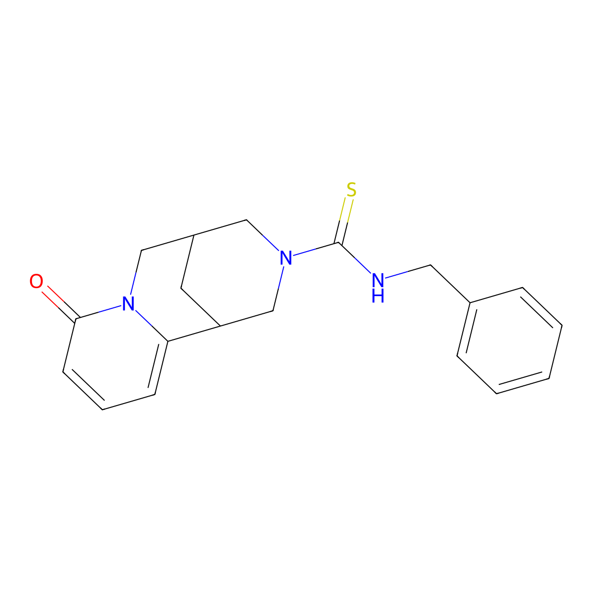 N-benzyl-8-oxo-1,5,6,8-tetrahydro-2H-1,5-methanopyrido[1,2-a][1,5]diazocine-3(4H)-carbothioamide molecular structure, CAS 399001-72-0