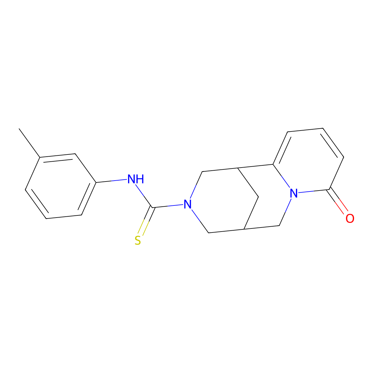 N-(3-methylphenyl)-8-oxo-1,5,6,8-tetrahydro-2H-1,5-methanopyrido[1,2-a][1,5]diazocine-3(4H)-carbothioamide molecular structure, CAS 399001-80-0