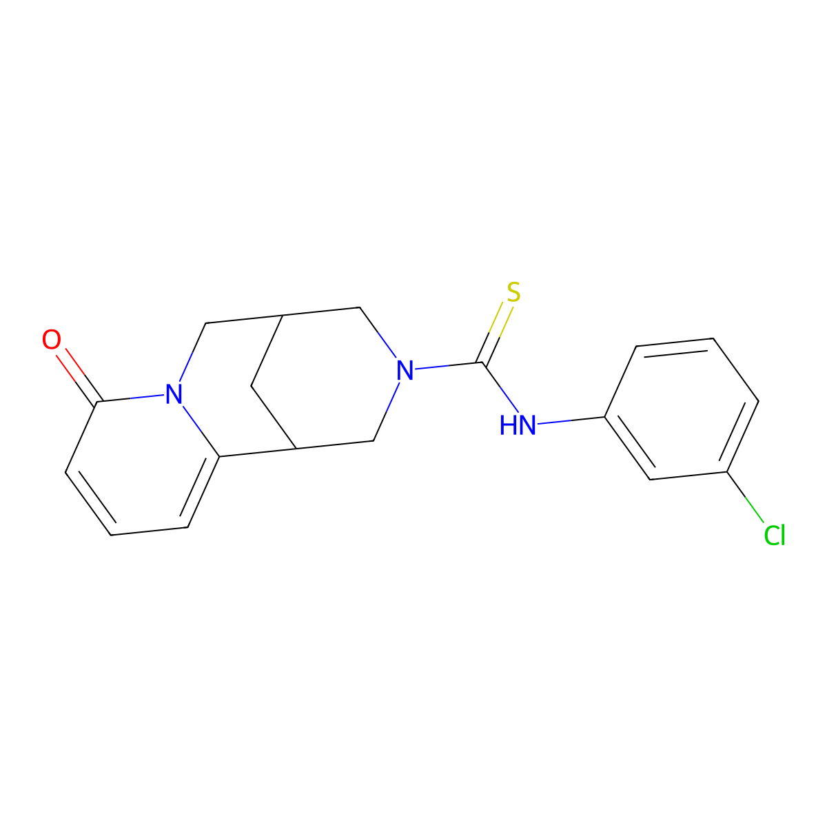N-(3-chlorophenyl)-6-oxo-7,11-diazatricyclo[7.3.1.0^{2,7}]trideca-2,4-diene-11-carbothioamide molecular structure, CAS 399001-85-5